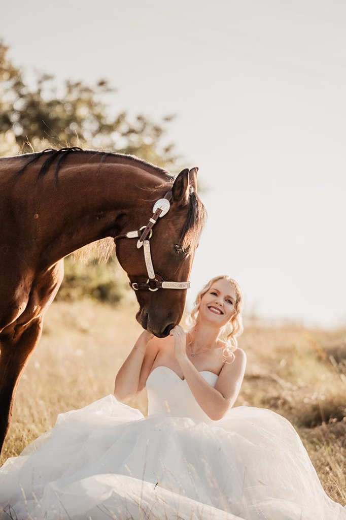Hochzeitsshooting mit Pferd