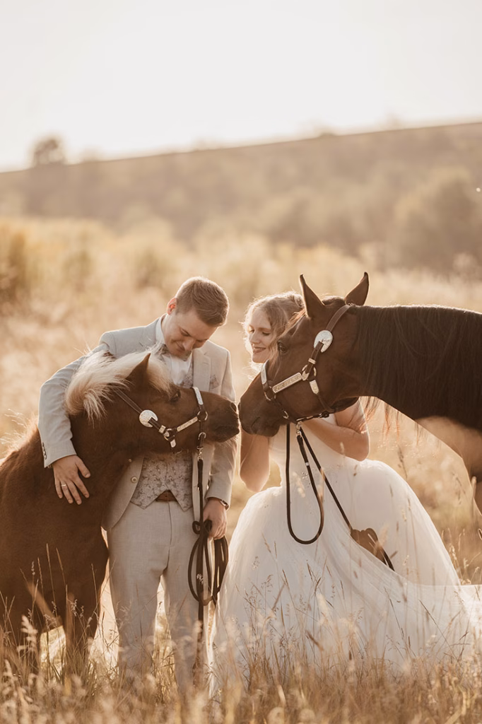 Hochzeitsshooting mit Pferd