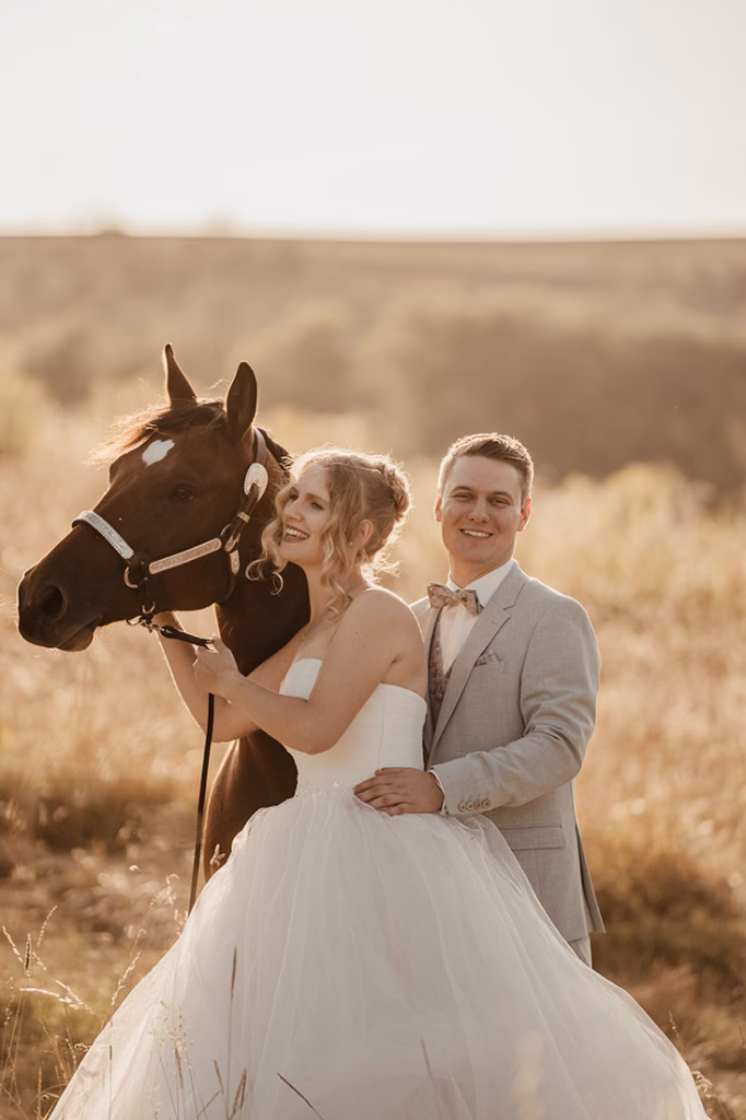 Hochzeitsshooting mit Pferd