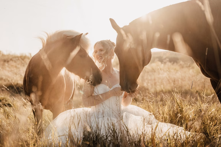 Hochzeitsshooting mit Pferd