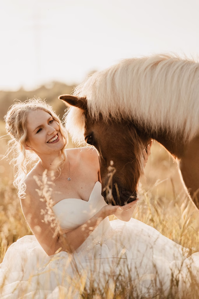 Hochzeitsshooting mit Pferd