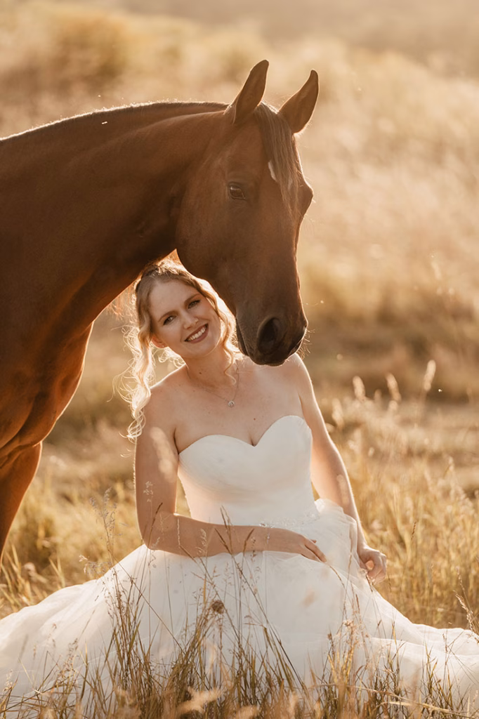 Hochzeitsshooting mit Pferd