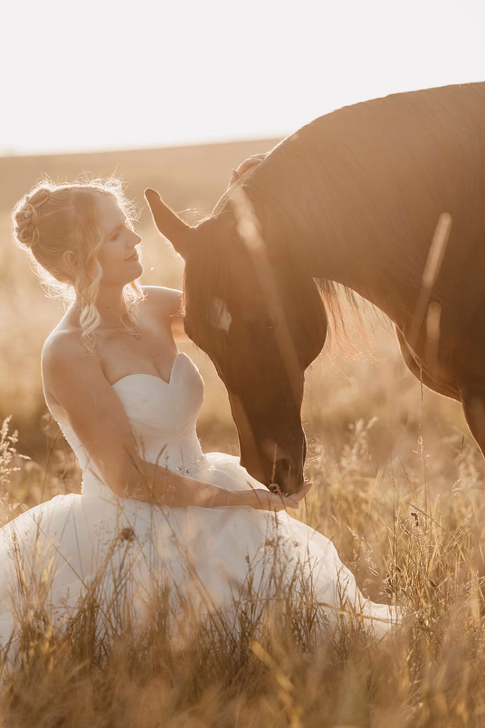 Hochzeitsshooting mit Pferd