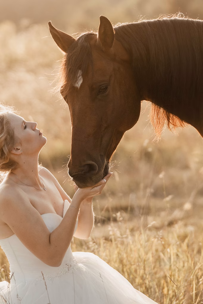 Hochzeitsshooting mit Pferd