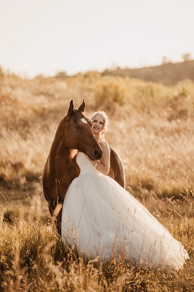 Hochzeitsshooting mit Pferd