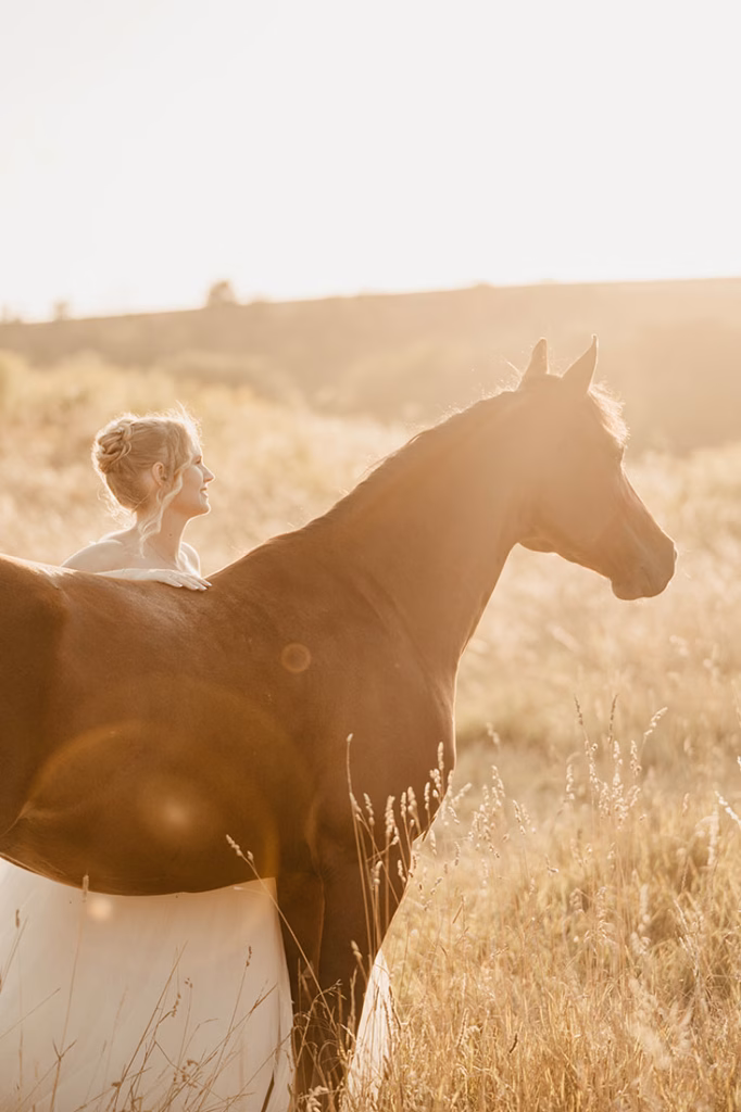 Hochzeitsshooting mit Pferd