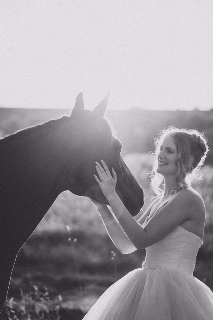Hochzeitsshooting mit Pferd