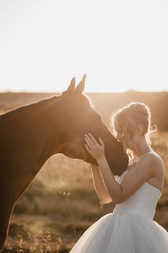 Hochzeitsshooting mit Pferd