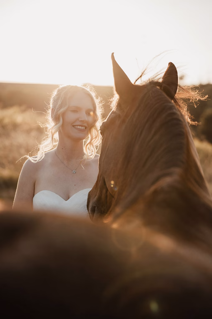 Hochzeitsshooting mit Pferd