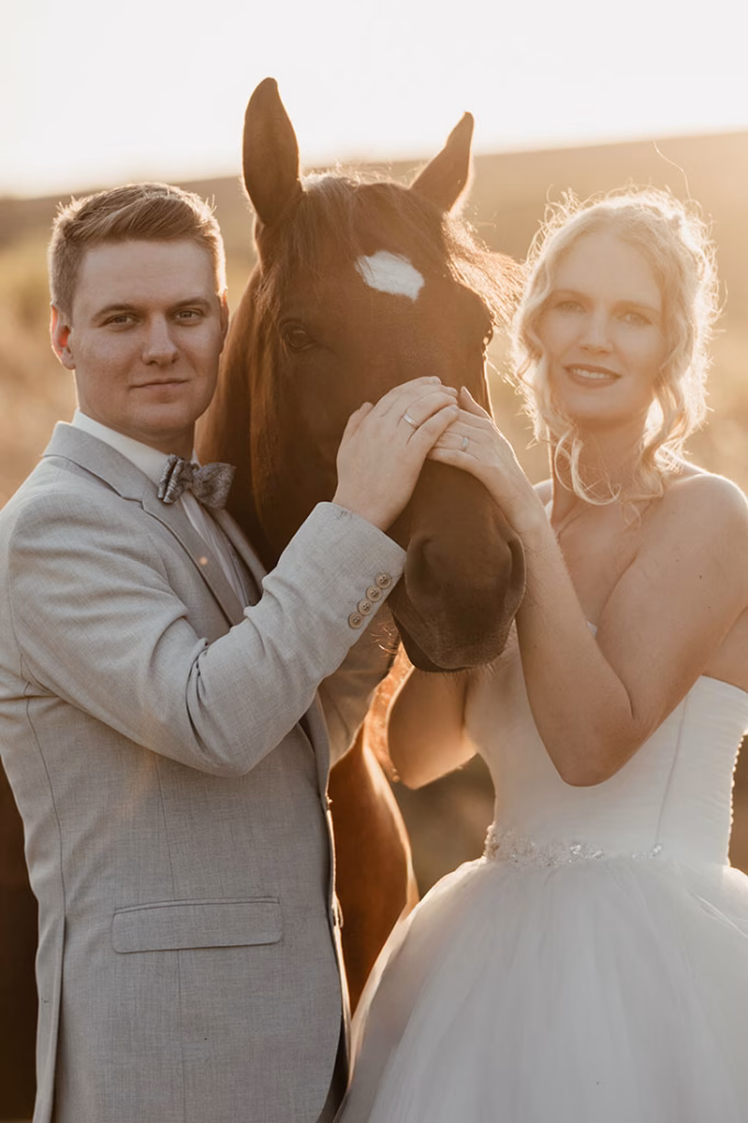Hochzeitsshooting mit Pferd