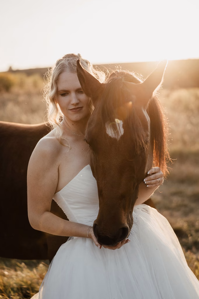 Hochzeitsshooting mit Pferd