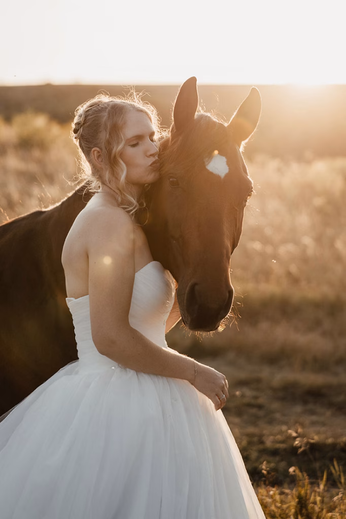 Hochzeitsshooting mit Pferd